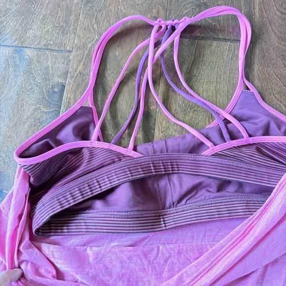 Lululemon Women's Size 10 Lighten Up Tank Pink Purple Built in‎ Bra - Picture 7 of 11